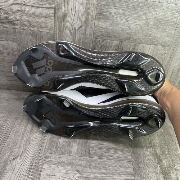 Adidas Icon 7 Boost Men's size 15 Black and White Metal Baseball Cleats - Picture 7 of 8